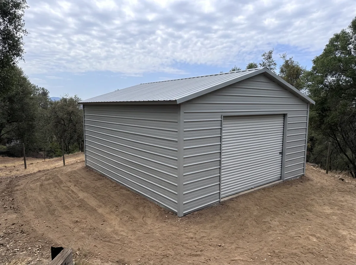 Metal shop building