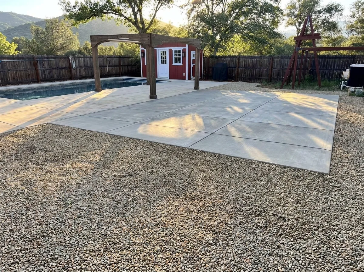 Pool deck & backyard finish-out