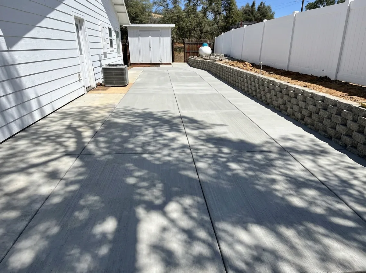 Concrete driveway pour
